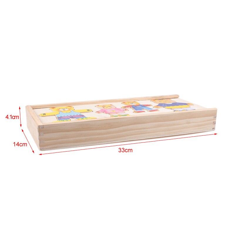 Houten Teddybeer Aankleedpuzzel - Creatief Spelen voor Kleine Handen!